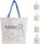 Misvivaus Tote canvas large travel bag,embroidery shoulder casual bags,fashion gift for women and girls