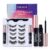 Vanalia Magnetic Eyelashes with Eyeliner,Magnetic Eyelashes and Lashes Kit,3D 5D False Lashes, 5 Pairs with Tweezers, Easy to Wear-No Glue Needed