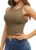 LUYAA Women’s Sexy Cropped Tank Tops Ribbed Stretch Basic Tops