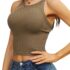 LUYAA Women’s Sexy Cropped Tank Tops Ribbed Stretch Basic Tops