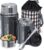 KOPOK Thermoses for hot food, soup thermoses, Insulated Lunch Container Hot Food Jar Stainless Steel Vacuum Bento with Spoon for OfficeTravel Outdoors (Grey(2 Pack))