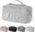 Misvivaus Large Capacity Makeup Bag for Women gift,Travel Portable Cosmetic bag,Leather Waterproof with Handle and Divider Open Flat Lay Organizer,Luxury Glittery Bag