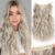 IMAGISM Halo Hair Extensions Invisible Wire Wave Hair with Adjustable Size Transparent Headband 4 Secure Clips Long Wavy Secret Hairpiece for Women Daily Use 20 inch (Light Brown mix Platinum Blonde)