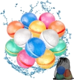 Fengtin Reusable Magnetic Water Balloons, 12PCS Self-Sealing Quick Fill Water Bomb Outdoor Toys for Kids Adults, Summer Water Toys, Pool Toys,Outside Play, Bath Backyard Swimming Pool Party Supplies