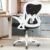 Winrise Office Chair Desk Chair, Ergonomic Mesh Computer Chair Home Office Desk Chairs, Swivel Task Chair Mid Back Breathable Rolling Chair with Adjustable Lumbar Support Flip Up Armrest (White)