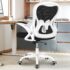 Winrise Office Chair Desk Chair, Ergonomic Mesh Computer Chair Home Office Desk Chairs, Swivel Task Chair Mid Back Breathable Rolling Chair with Adjustable Lumbar Support Flip Up Armrest (Gray)
