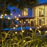 Sachie [2 Pack Solar Garden Lights, Solar Lights Outdoor Waterproof,8LED Swaying Solar Powered Firefly Lights,Garden Decor for Backyard/Outdoor/Path Yard,Landscape Lights Warm White