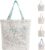 Misvivaus Tote canvas large travel bag,embroidery shoulder casual bags,fashion gift for women and girls