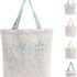Misvivaus Tote canvas large travel bag,embroidery shoulder casual bags,fashion gift for women and girls