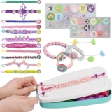 Knmaoamk Bracelet Making Kit,Friendship Bracelet Kit with Braiding Loom and Coloured Bead,Bracelet Making Kit for Girls Perfect Birthday & Christmas Gifts Jewelry Making Kit for Girls Aged 8-12