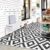 Outdoor Rug,Reversible Mats, Plastic Straw Rug, Modern Indoor Outdoor Area Rug, Large Floor Mat and Rug for Outdoors, RV, Patio, Backyard, Deck, Picnic, Beach, Trailer, Camping, Black & Beige, 5′ x 8
