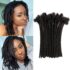 Loc Extension Human Hair 8 inch 0.2cm Width 100% Permanent huamn hair Dreadlocks Extension Can Be Dyed Bleached Curled Handmade loc Extension for Men Women