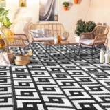 Outdoor Rug 5′ x 8′ Waterproof for Patios Clearance, Reversible Outdoor Plastic Straw Rug, Camping Rug Carpet, Large Area Rugs Mats for RV, Picnic, Backyard, Deck, Balcony, Porch, Beach