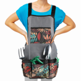Laelr Garden Apron, Oxford Cloth Work Apron with Pockets, Adjustable Tool Apron for Home Garden, Heavy Duty Work Apron for Men & Women, Artist Apron for Painting