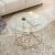 MKJLWO Round Glass Coffee Table Gold Coffe Tables for Living Room, Modern Small Round Cofee Tables for Small Space Tempered Glass Top Tea Table Circle Center Table with Golden Metal Frame