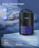 ToLife Air Purifiers for Bedroom, HEPA Air Purifier for Home, Air Cleaner, Portable Air Purifier with Low Noise Sleep Mode for Desktop Office, Black