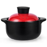 Aroplor Non-Stick Ceramic Cooking Pot 1.2L/1.26Qt/41Oz Spodumene Casserole /Clay Pot/Earthen Pot/Ceramic Cookware with Lid,Uniform Heating,Oven Safe,Heat Resistant,For Cooking Hot Pot Dolsot Bibimbap and Soup (Red)