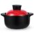 Aroplor Non-Stick Ceramic Cooking Pot 1.2L/1.26Qt/41Oz Spodumene Casserole /Clay Pot/Earthen Pot/Ceramic Cookware with Lid,Uniform Heating,Oven Safe,Heat Resistant,For Cooking Hot Pot Dolsot Bibimbap and Soup (Red)
