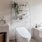 Fit Right 3-Shelf Bathroom Organizer Over The Toilet Storage, Bathroom Shelf Over Toilet, 27”L x 10”W x 66”H (White)