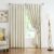 Blackout Velvet Curtains for Bedroom Ivory Corduroy Curtain Drapes 95inch Long Striped Full Blackout Curtains for Living Room Cream Window Curtains with White Liner Grommet Top 2 Panels